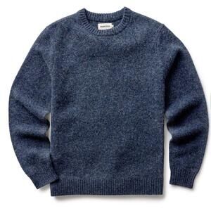 NEW TAYLOR STITCH men's eastmoor crew sweater in heather night wool